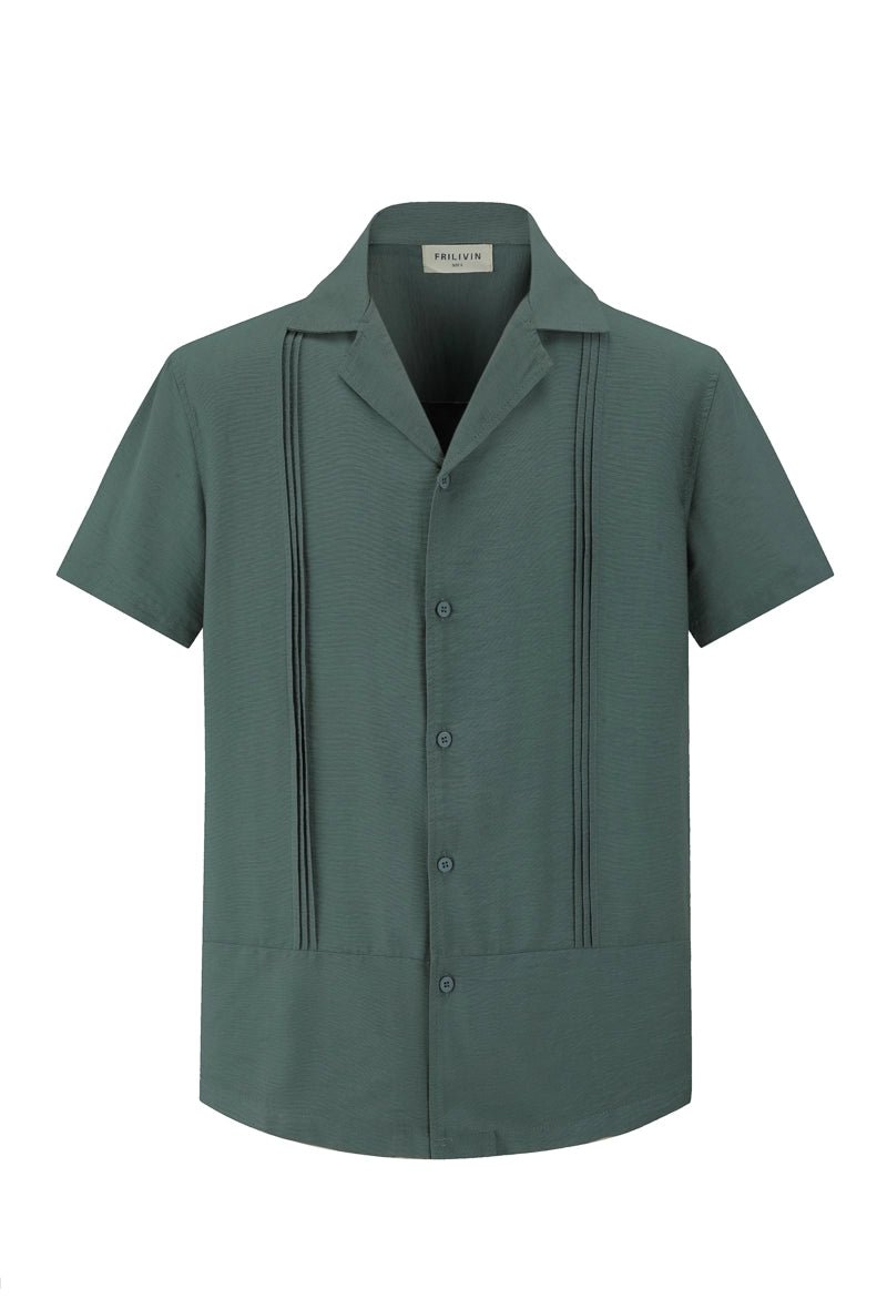 Chemise unie manches courtes - Frilivin