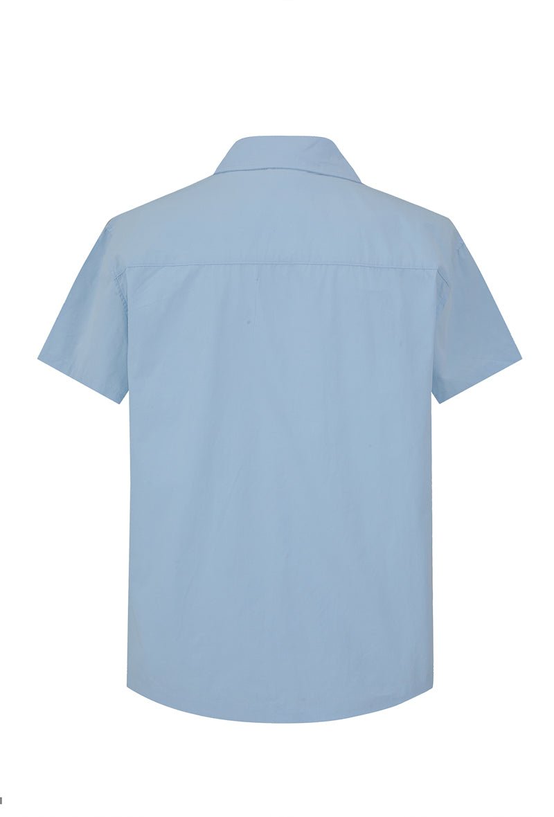 Chemise unie manches courtes - Frilivin