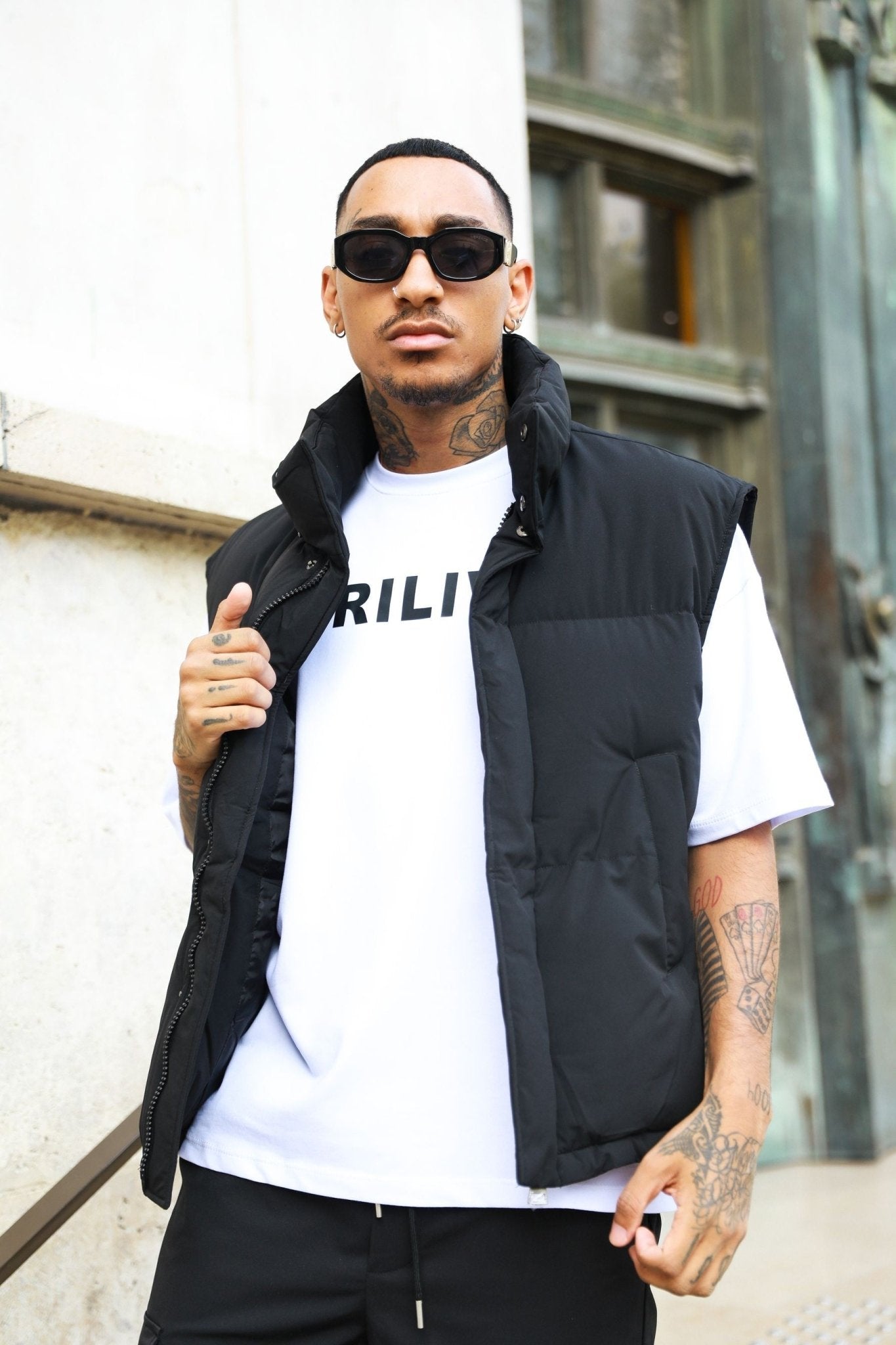 Oversized sleeveless puffer down jacket – Frilivin