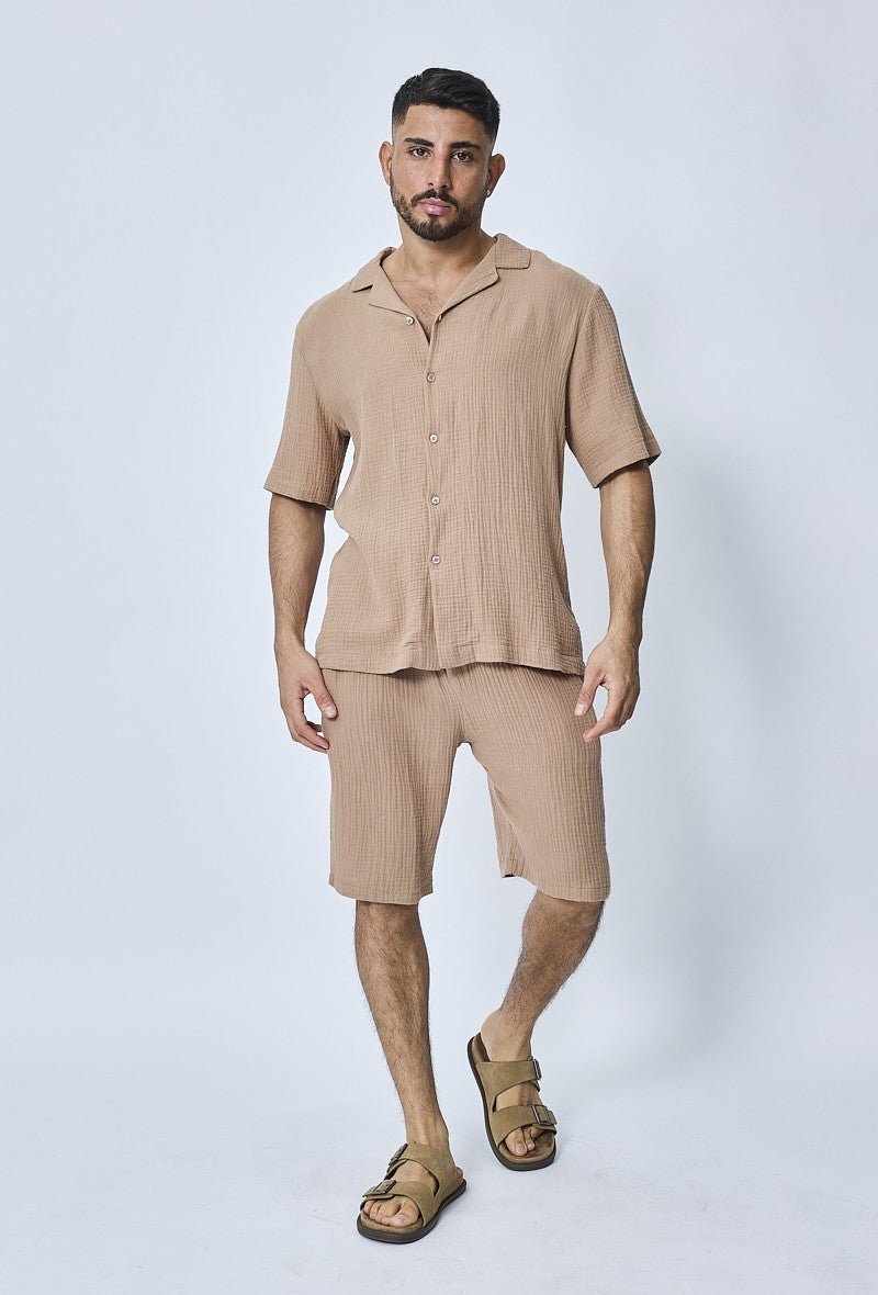 Ensemble chemise et short casual gaze de - Frilivin