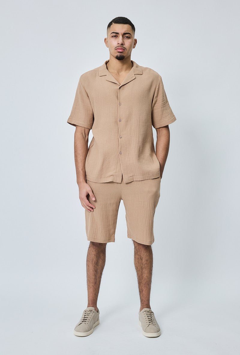 Ensemble chemise et short casual gaze de - Frilivin