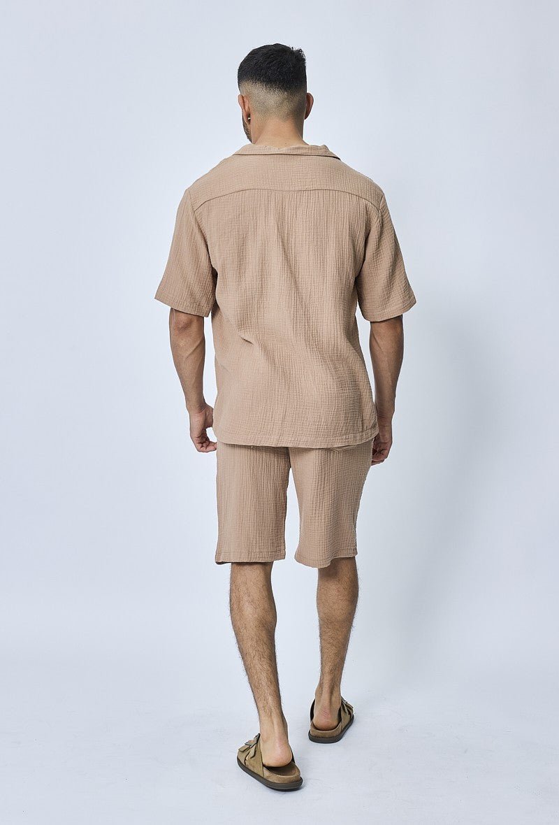 Ensemble chemise et short casual gaze de - Frilivin