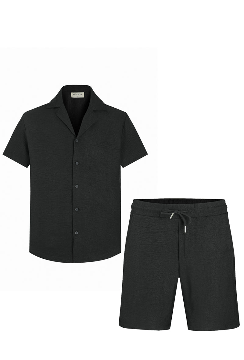 Ensemble chemise manches courtes short - Frilivin