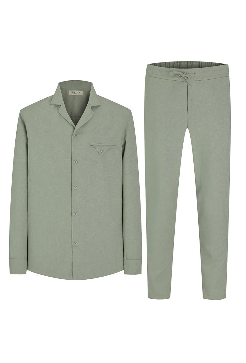Ensemble chemise manches longues pantalon - Frilivin