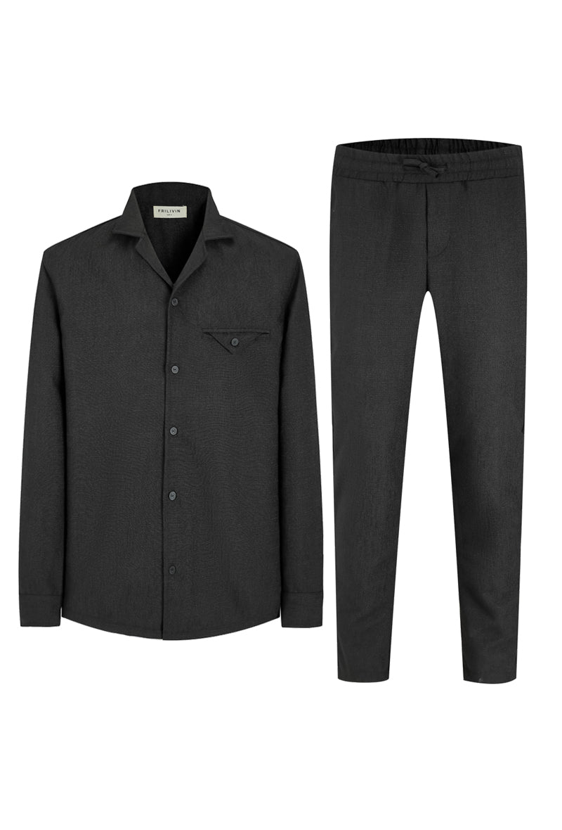 Ensemble chemise manches longues pantalon - Frilivin