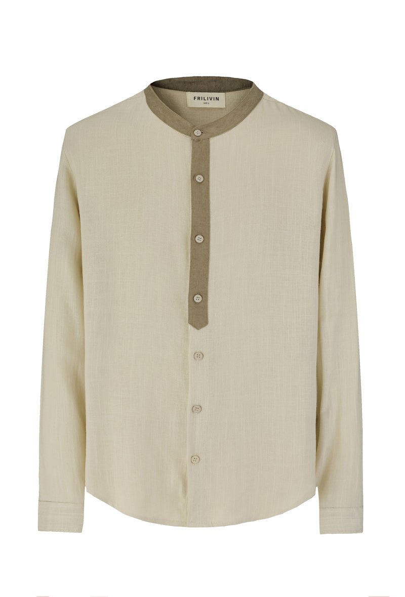 Casual two-tone shirt pants set – Frilivin - Main Image