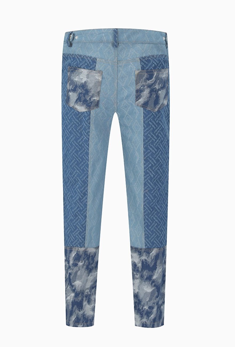 Ensemble chemise pantalon en jean oversize avec patch - Frilivin