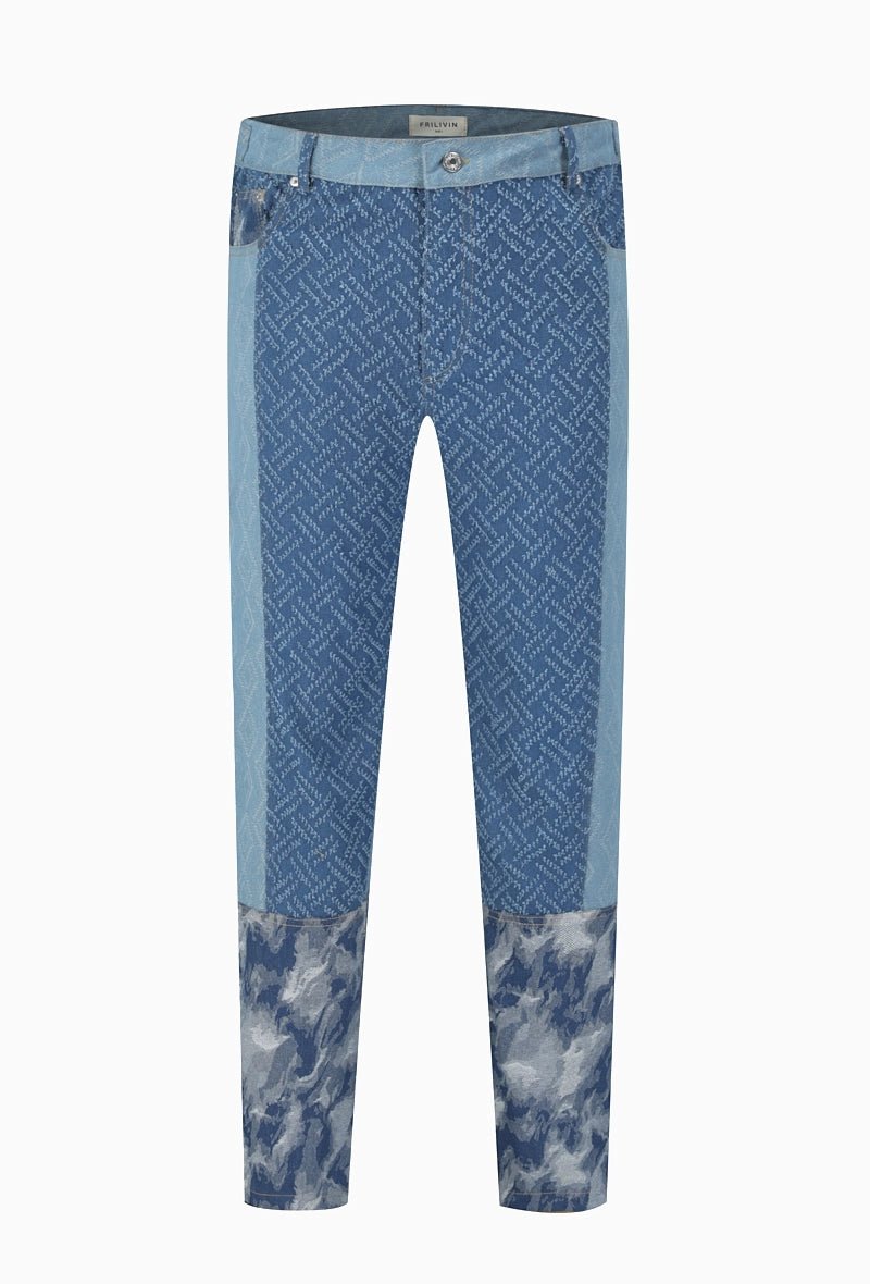 Ensemble chemise pantalon en jean oversize avec patch - Frilivin