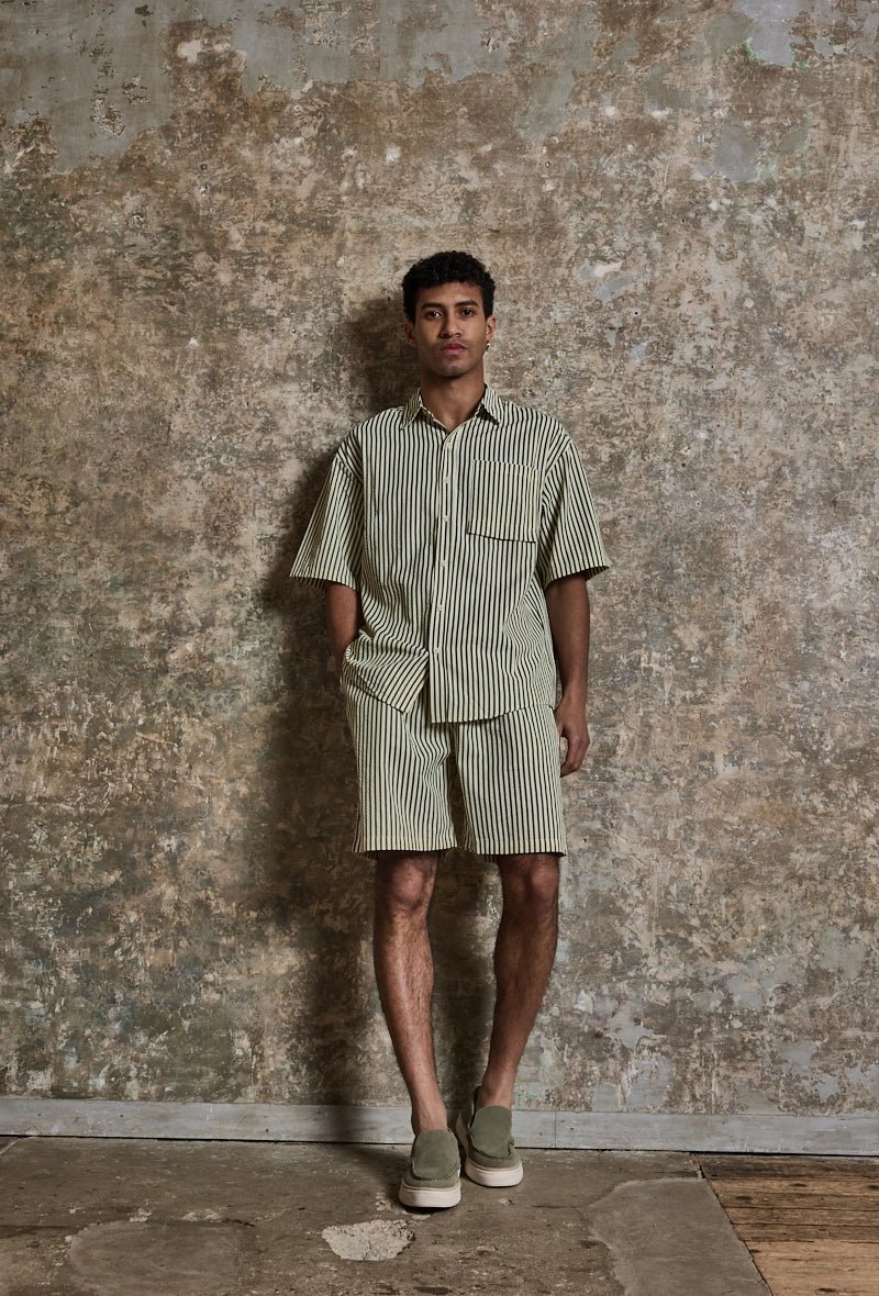 Ensemble chemise short à rayure - Frilivin
