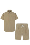 Ensemble chemise short à rayure - Frilivin