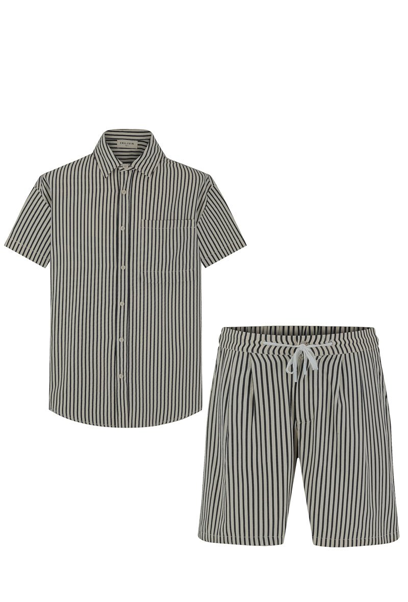 Ensemble chemise short à rayure - Frilivin