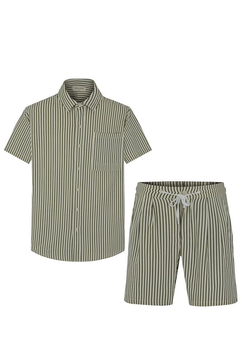 Ensemble chemise short à rayure - Frilivin