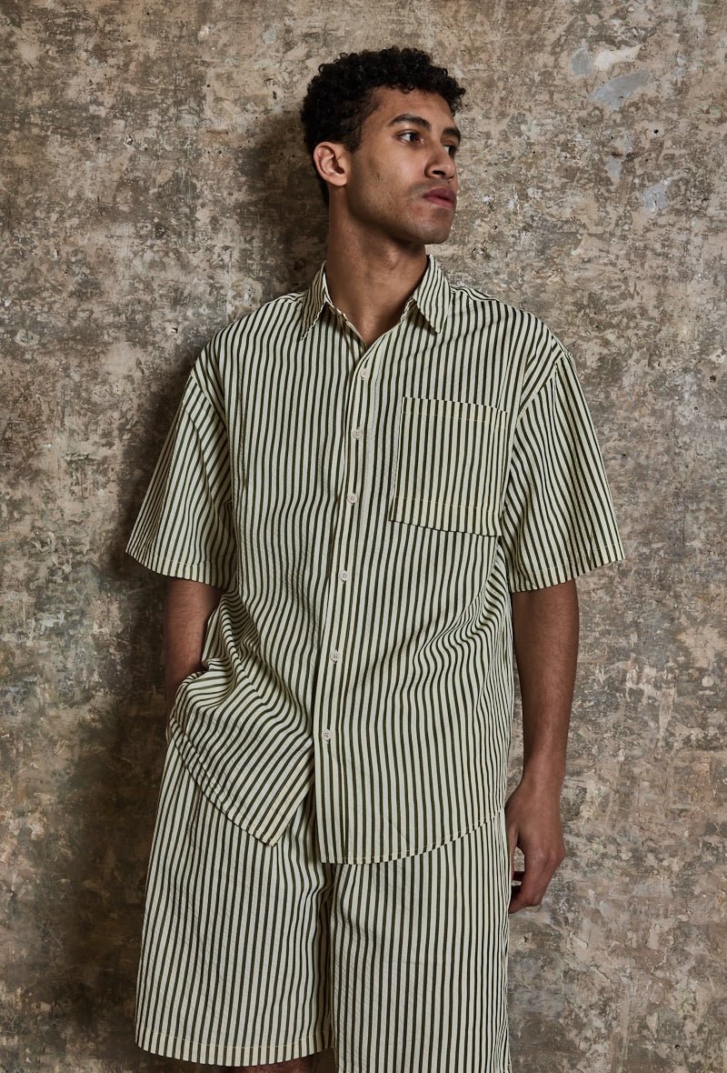 Ensemble chemise short à rayure - Frilivin