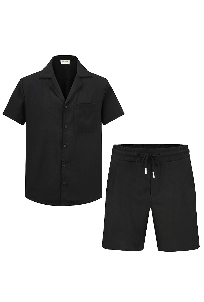 Ensemble détente uni chemise short - Frilivin