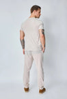 Ensemble polo pantalon uni effet lin - Frilivin