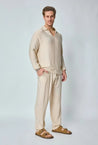 Ensemble pull pantalon fin uni - Frilivin