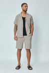 Ensemble short et chemise a rayures - Frilivin