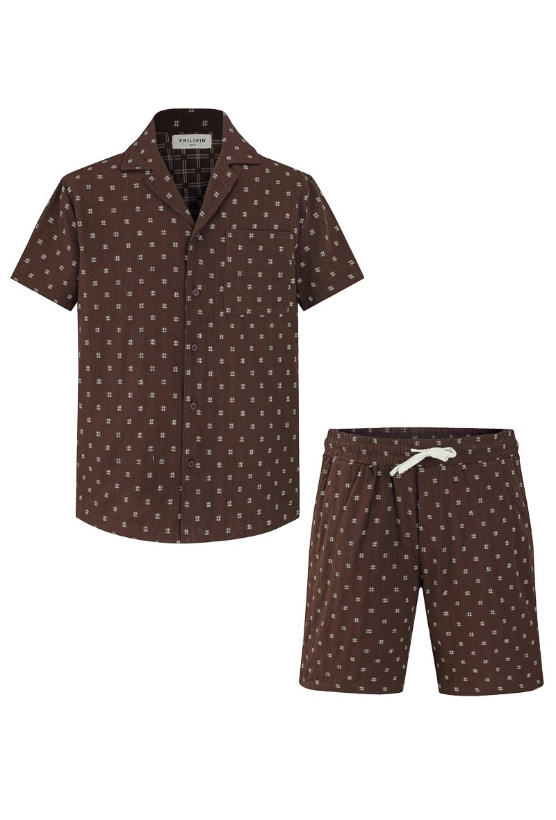 Ensemble short et chemise broder - Frilivin