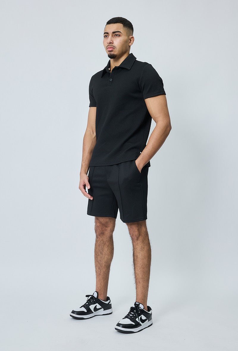 Ensemble short tshirt gaufré - Frilivin