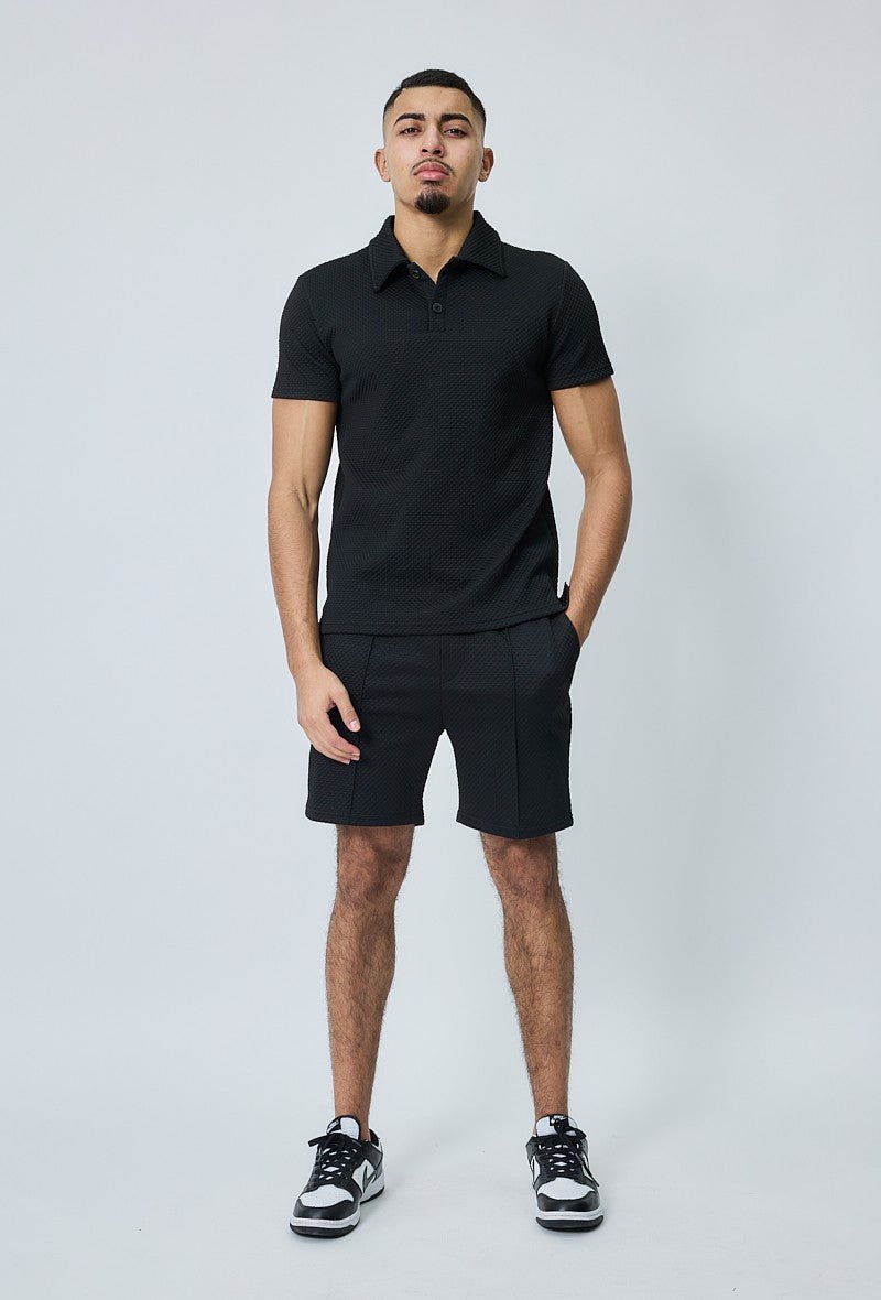 Ensemble short tshirt gaufré - Frilivin