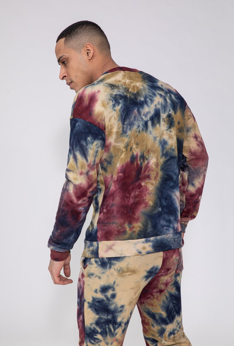 Ensemble sweat & jogging motif tie and dye imprimé - Frilivin