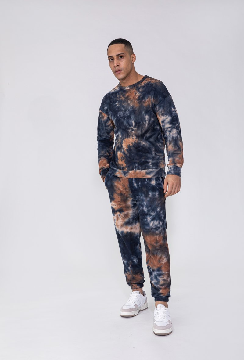 Ensemble sweat & jogging motif tie and dye imprimé - Frilivin