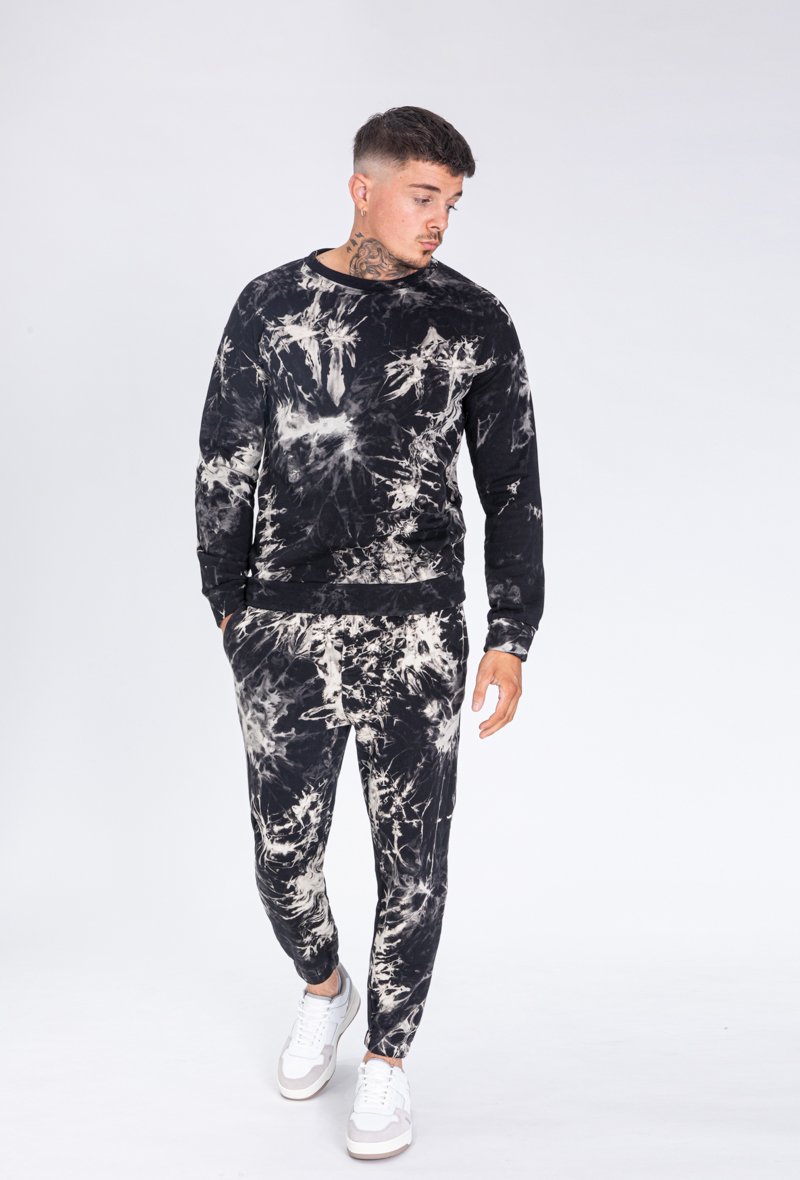 Ensemble sweat & jogging motif tie and dye imprimé - Frilivin