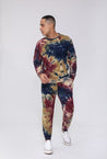 Ensemble sweat & jogging motif tie and dye imprimé - Frilivin