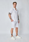 Ensemble t-shirt short uni gaz de coton - Frilivin