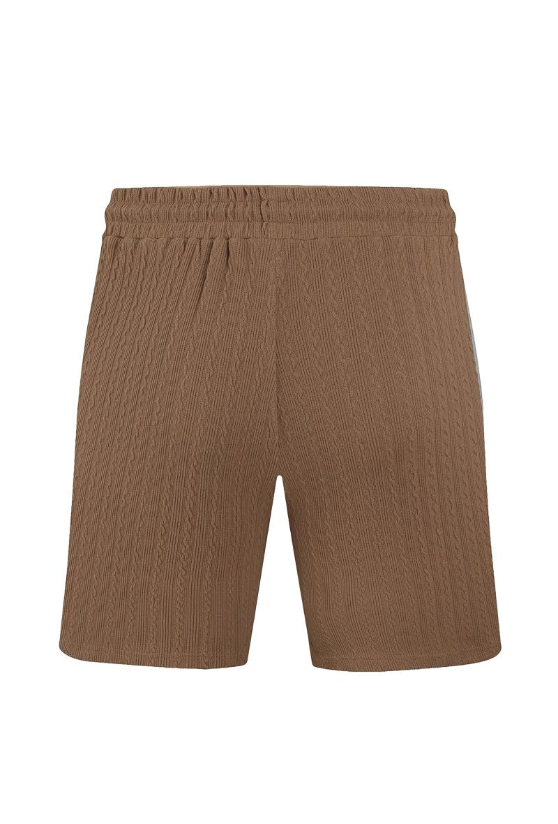 Ensemble texturé uni chemise manches courtes short - Frilivin