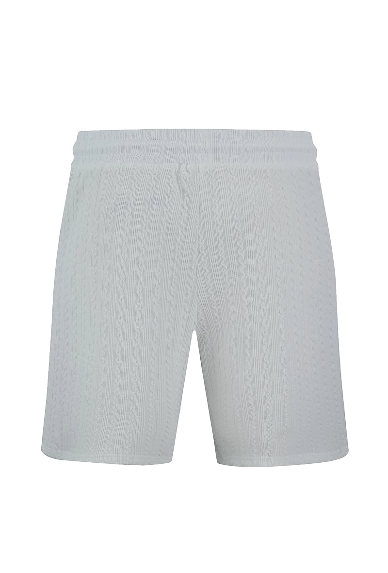 Ensemble texturé uni chemise manches courtes short - Frilivin