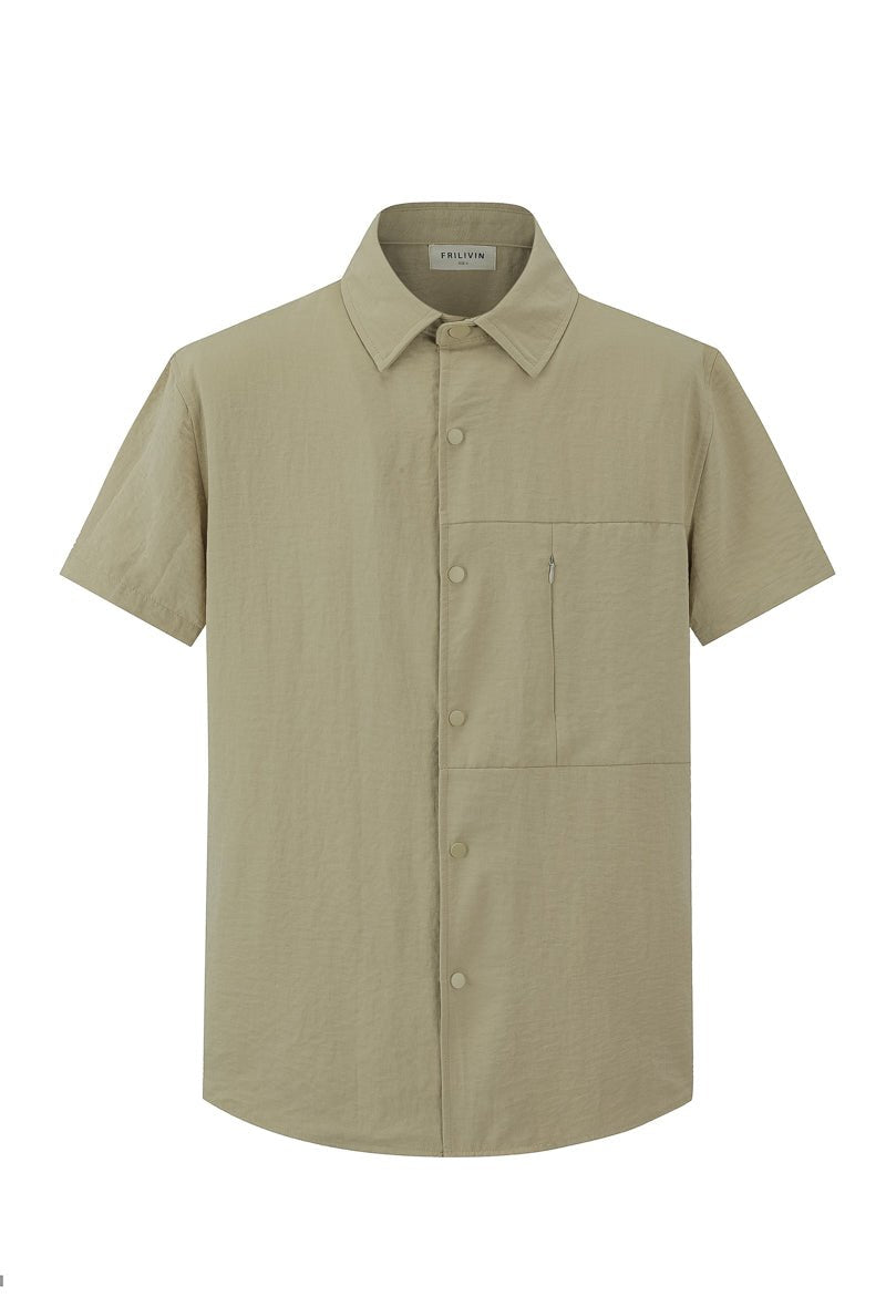 Ensemble uni chemise manches courtes short - Frilivin