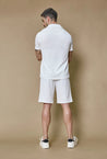 Ensemble uni chemise manches courtes short à motifs géométriques - Frilivin