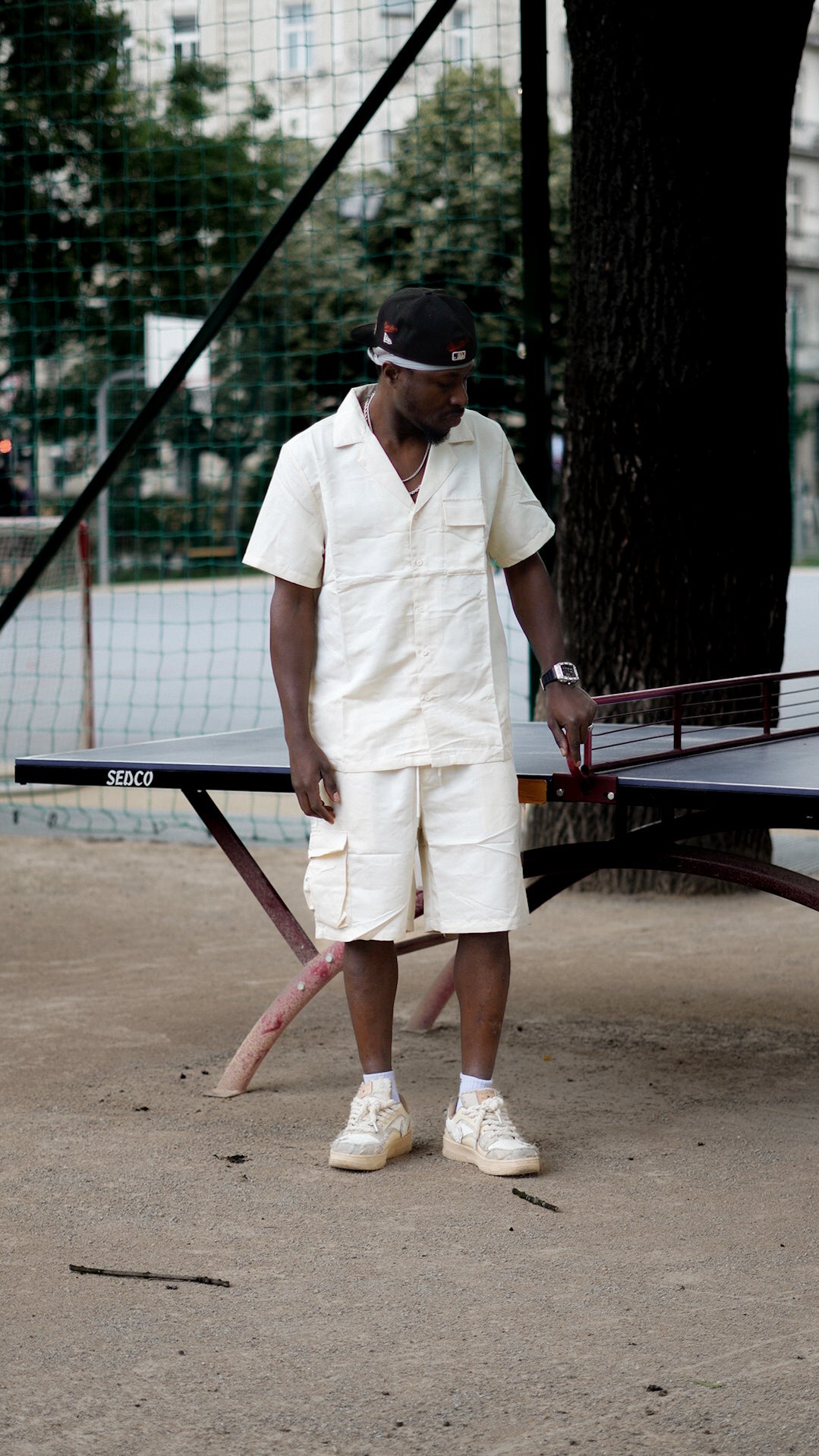 Ensemble uni détente chemise short