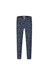 Jean large à motifs damier avec fentes - Frilivin