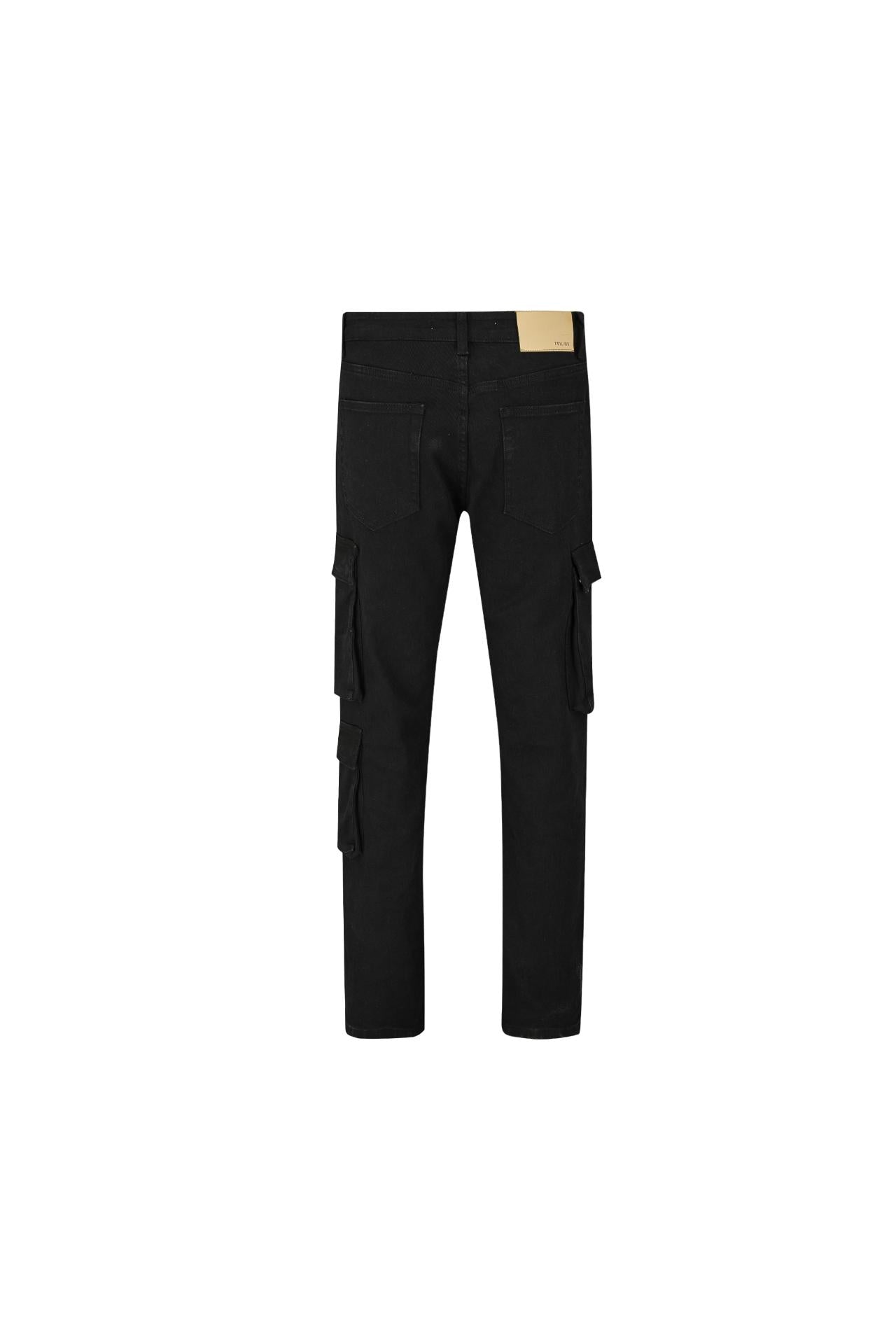 Jean regular fit cargo à poches - Frilivin