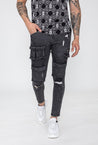 Jean skinny multipoches déchiré - Frilivin