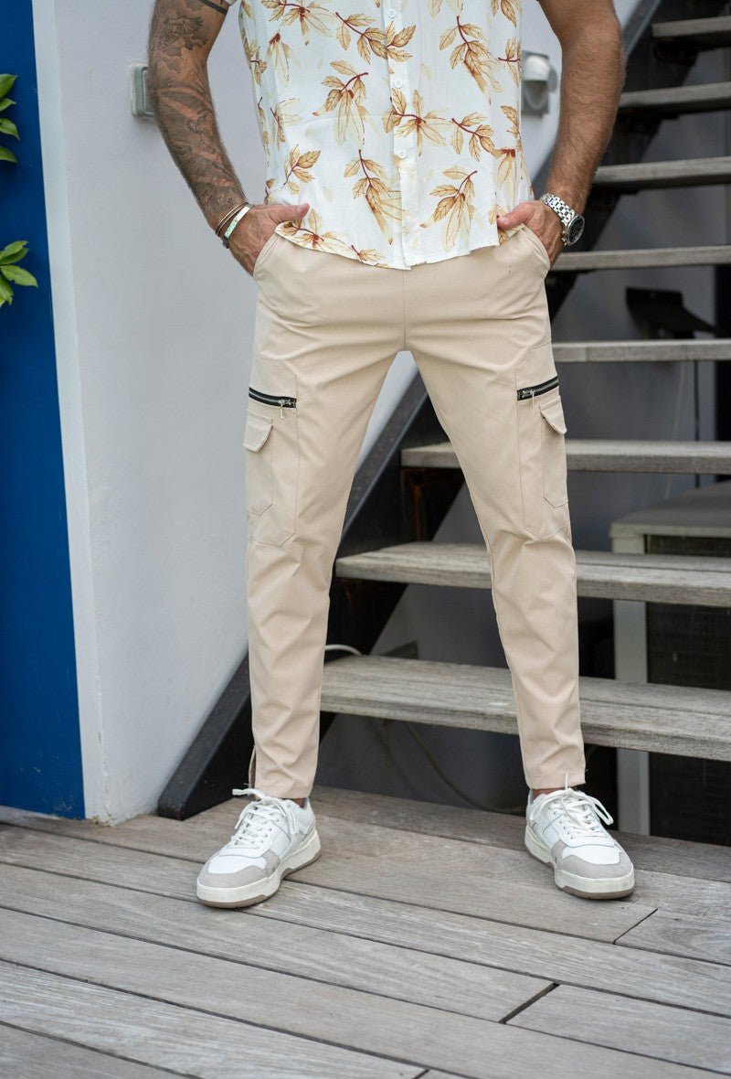 Jogger pant cargo avec detail zippé - Frilivin