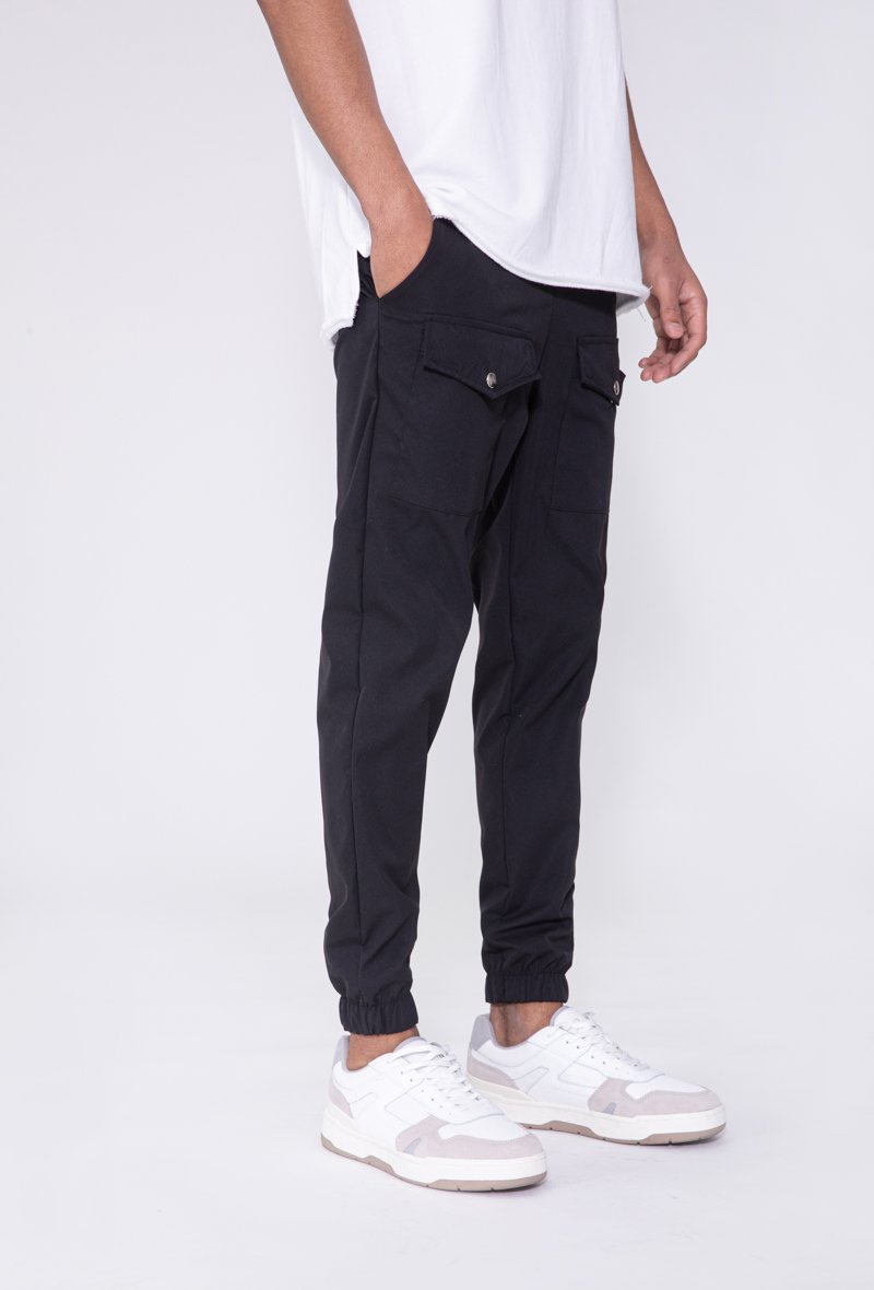 Jogger pantalon uni tendance - Frilivin