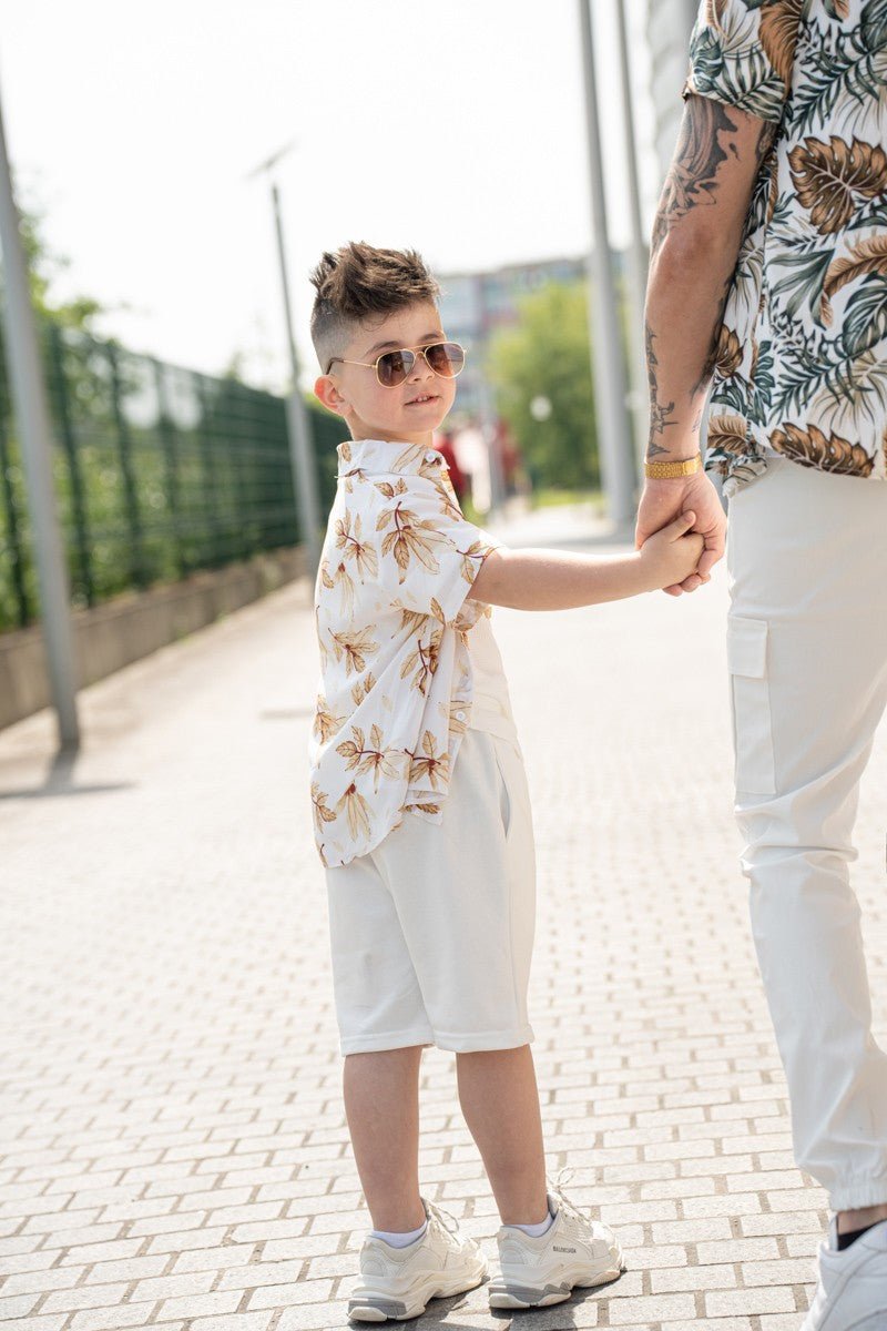 Kids enfant chemise manches courtes à imprimé fleuri - Frilivin