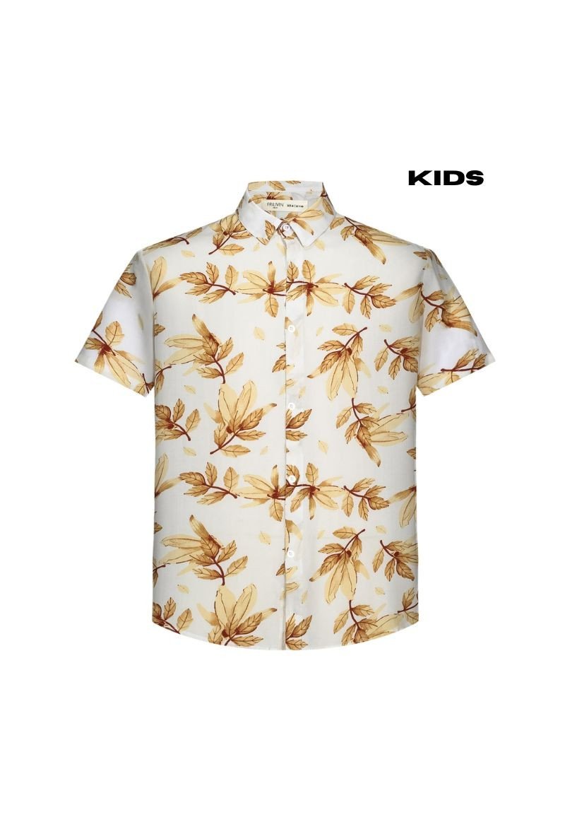 Kids enfant chemise manches courtes à imprimé fleuri - Frilivin