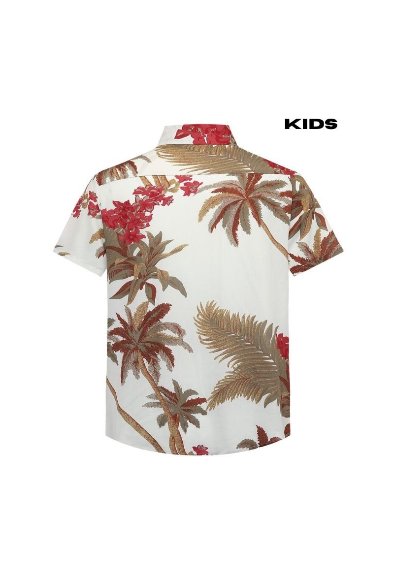 Kids enfant chemise manches courtes à imprimé fleuri - Frilivin