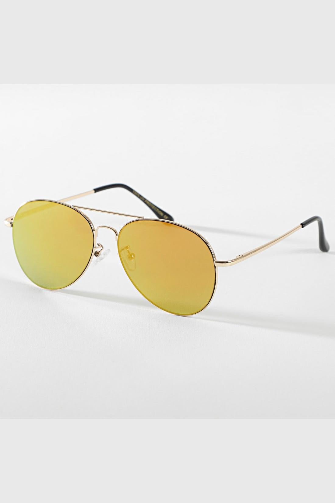 Lunettes de soleil aviateur miroir avec barre supérieure - Frilivin