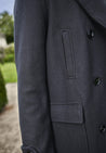 Manteau boutonné col à fourrure - Frilivin