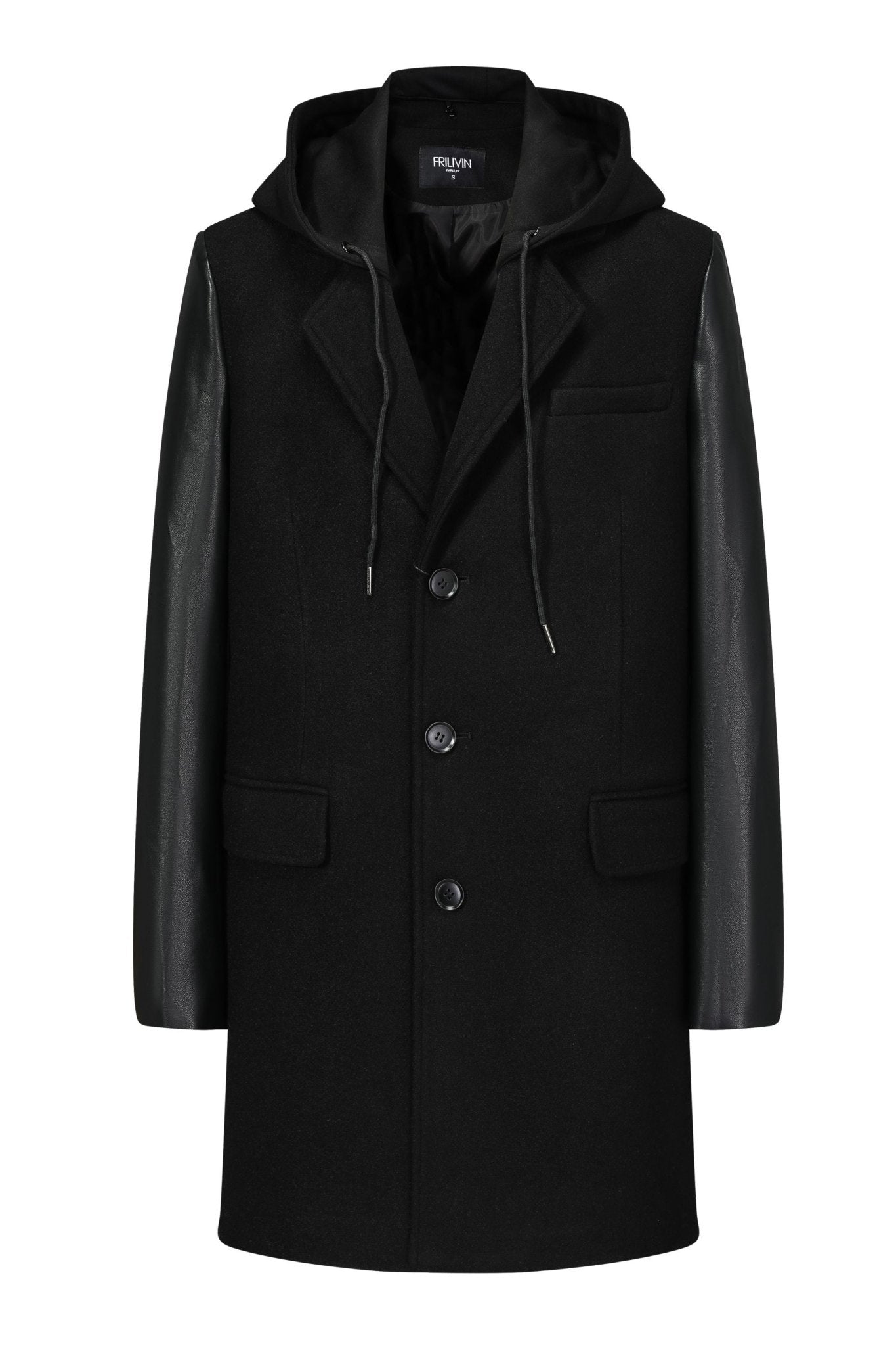Manteau classique à capuche avec cordon de resserrage - Frilivin