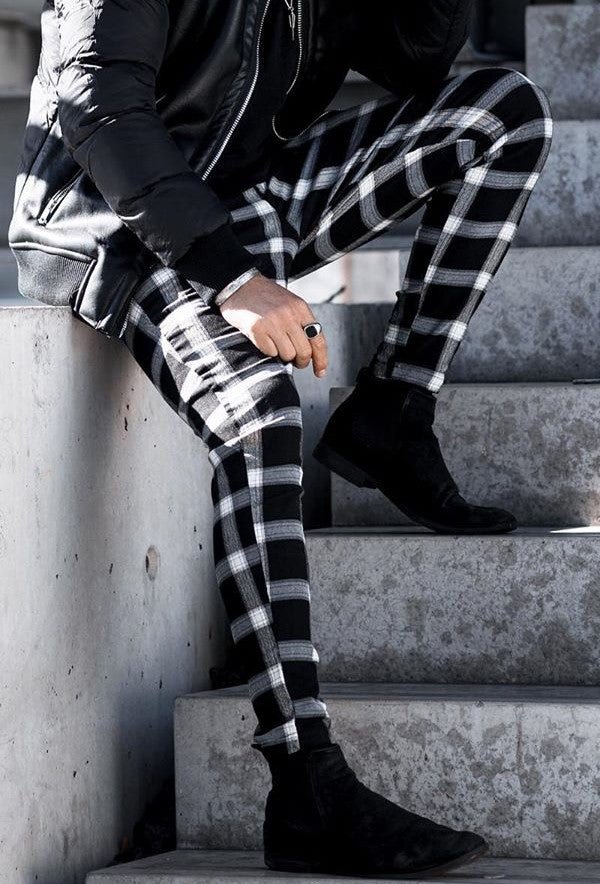 Pantalon à carreaux - Frilivin