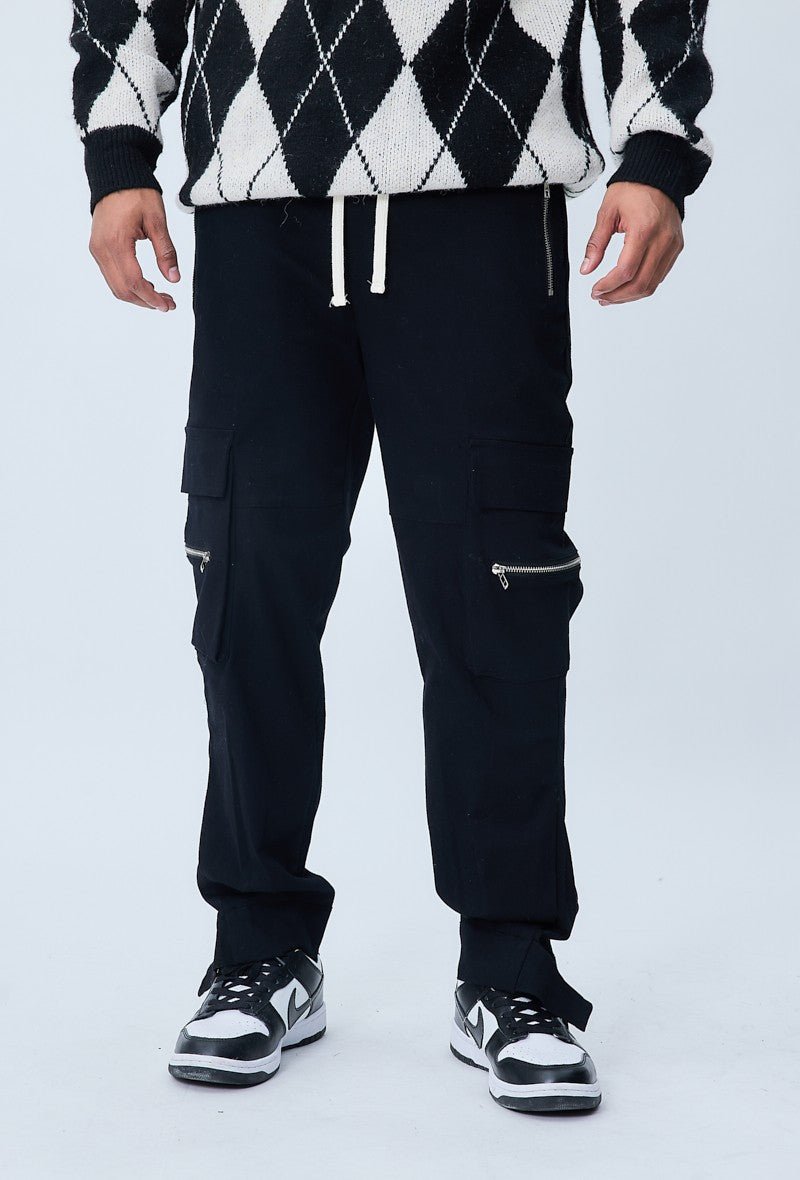 Pantalon cargo jogger avec détail zippé - Frilivin