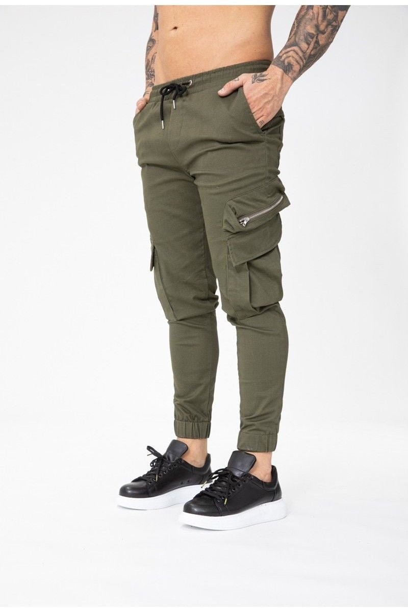 Pantalon cargo jogger avec zip - Frilivin