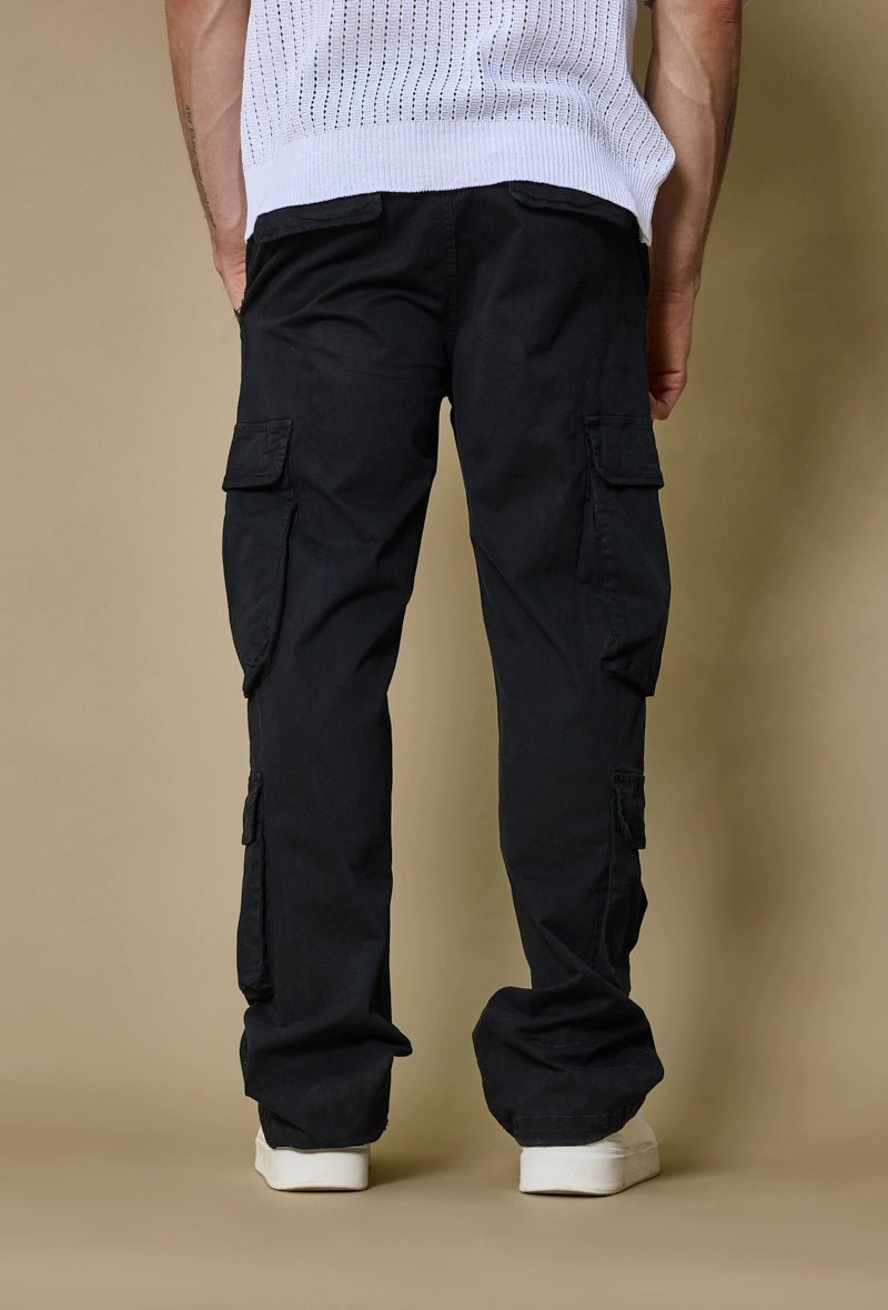 Pantalon cargo large uni - Frilivin