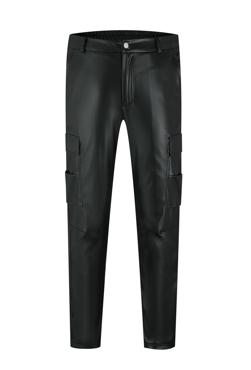 Pantalon cargo similicuire - Frilivin